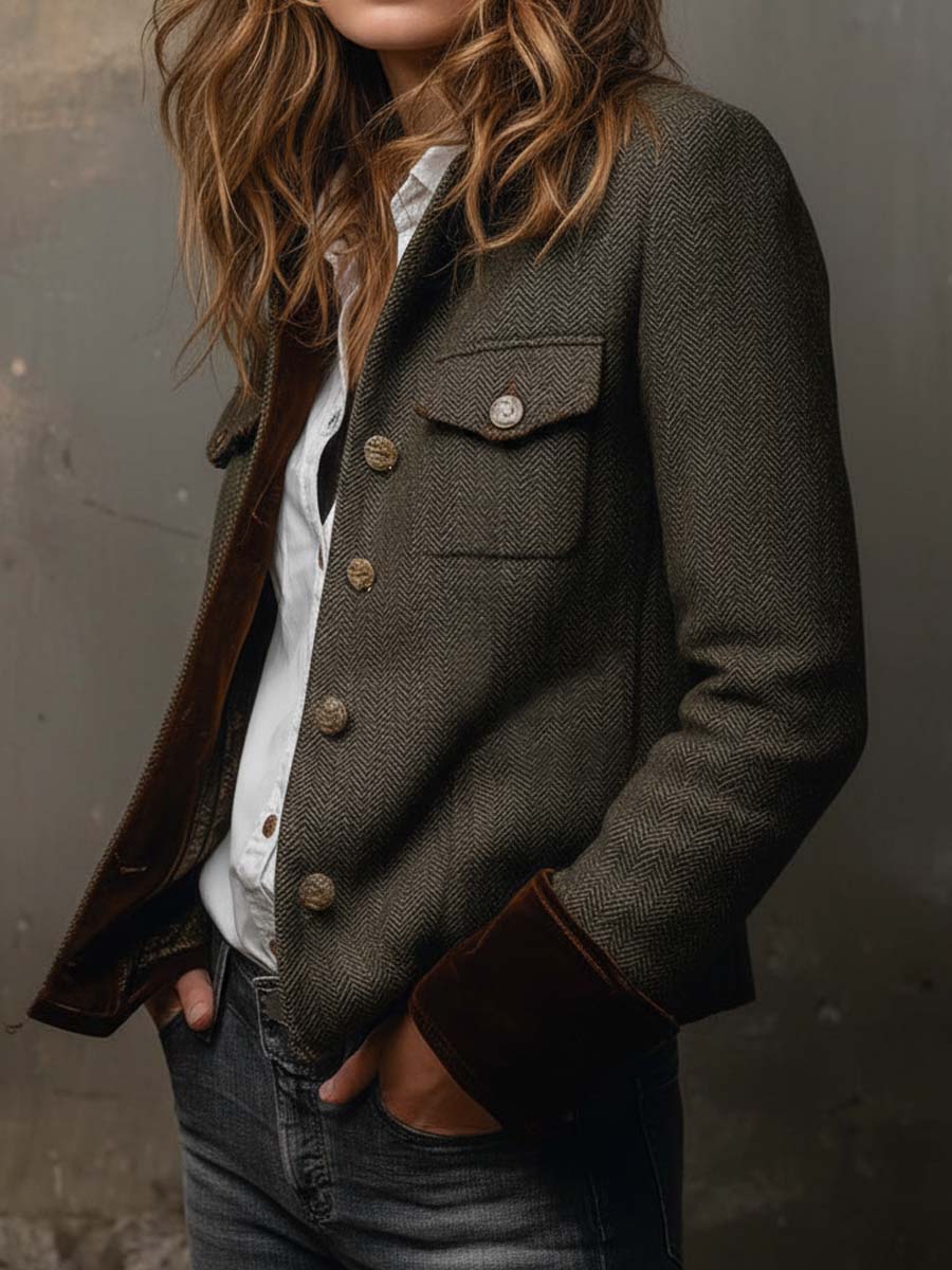 Roberta | Blazer Heritage a Spina di Pesce