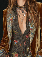 Anabel | Blazer Patchwork con Estampado Floral Vintage