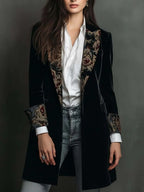 Casandra | Blazer Entallado con Estampado Barroco