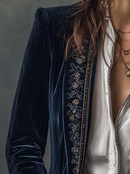 Clarisa | Chaqueta Larga Bordada Vintage