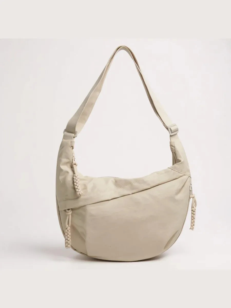 Gema | Bolso de Hombro Media Luna Beige