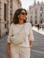 Gema | Bolso de Hombro Media Luna Beige