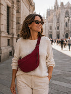 Selma | Bolso de Hombro Media Luna Burdeos