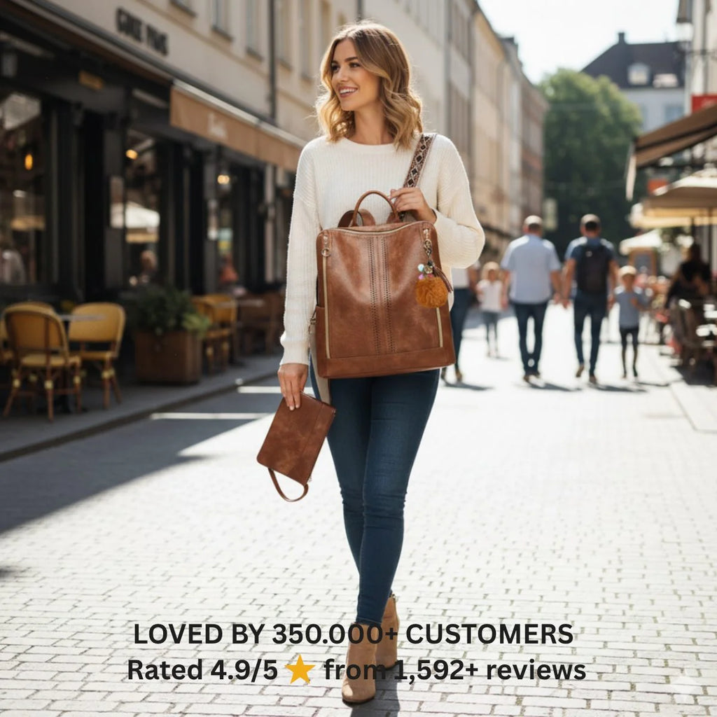 Valeria | Bolso Mochila Convertible 2 en 1 con Neceser