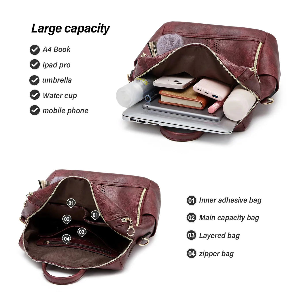 Valeria | Bolso Mochila Convertible 2 en 1 con Neceser