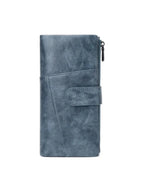 Cartera larga antirrobo RFID en color azul