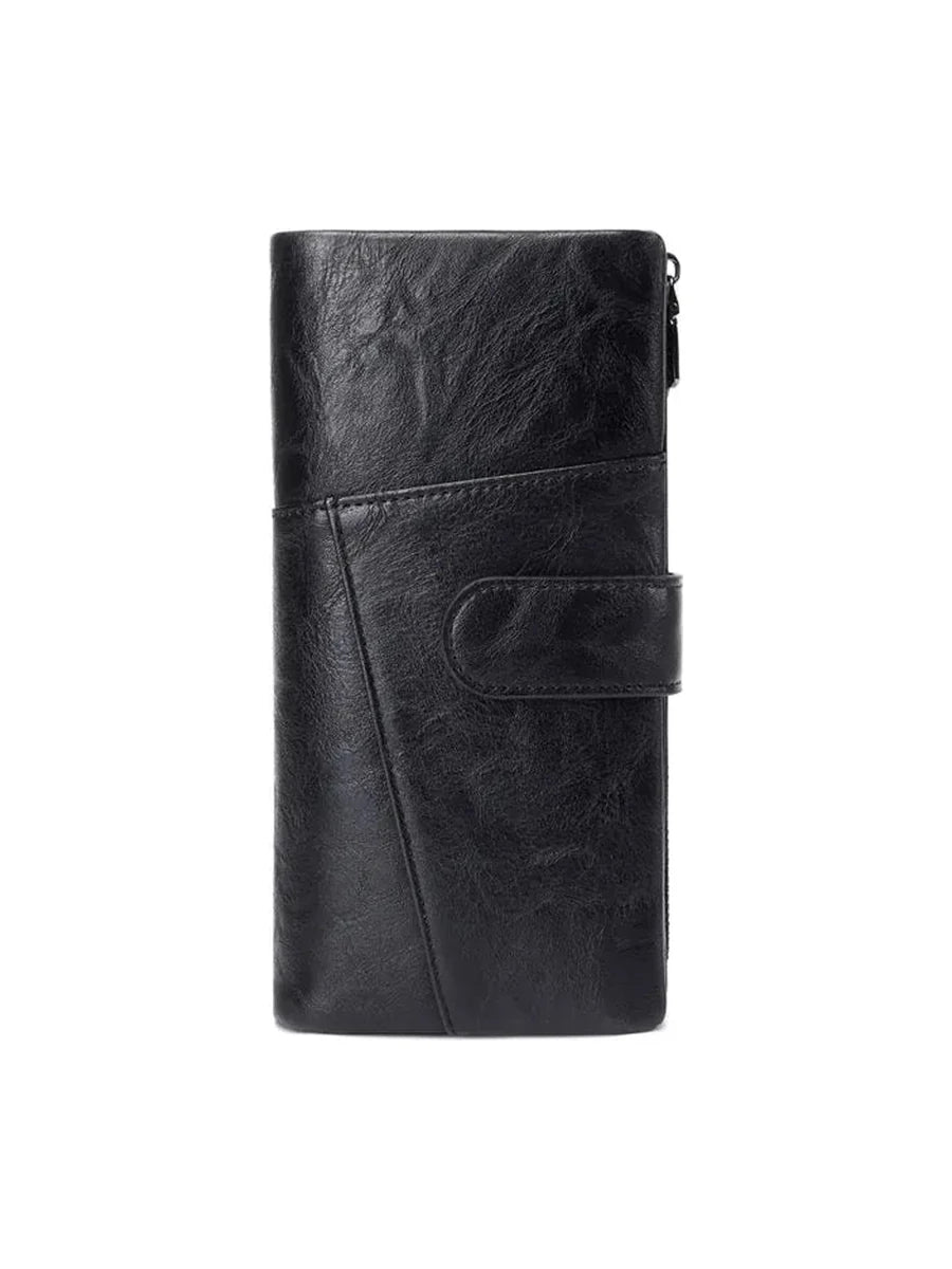 Cartera larga antirrobo RFID en color negro