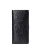 Cartera larga antirrobo RFID en color negro