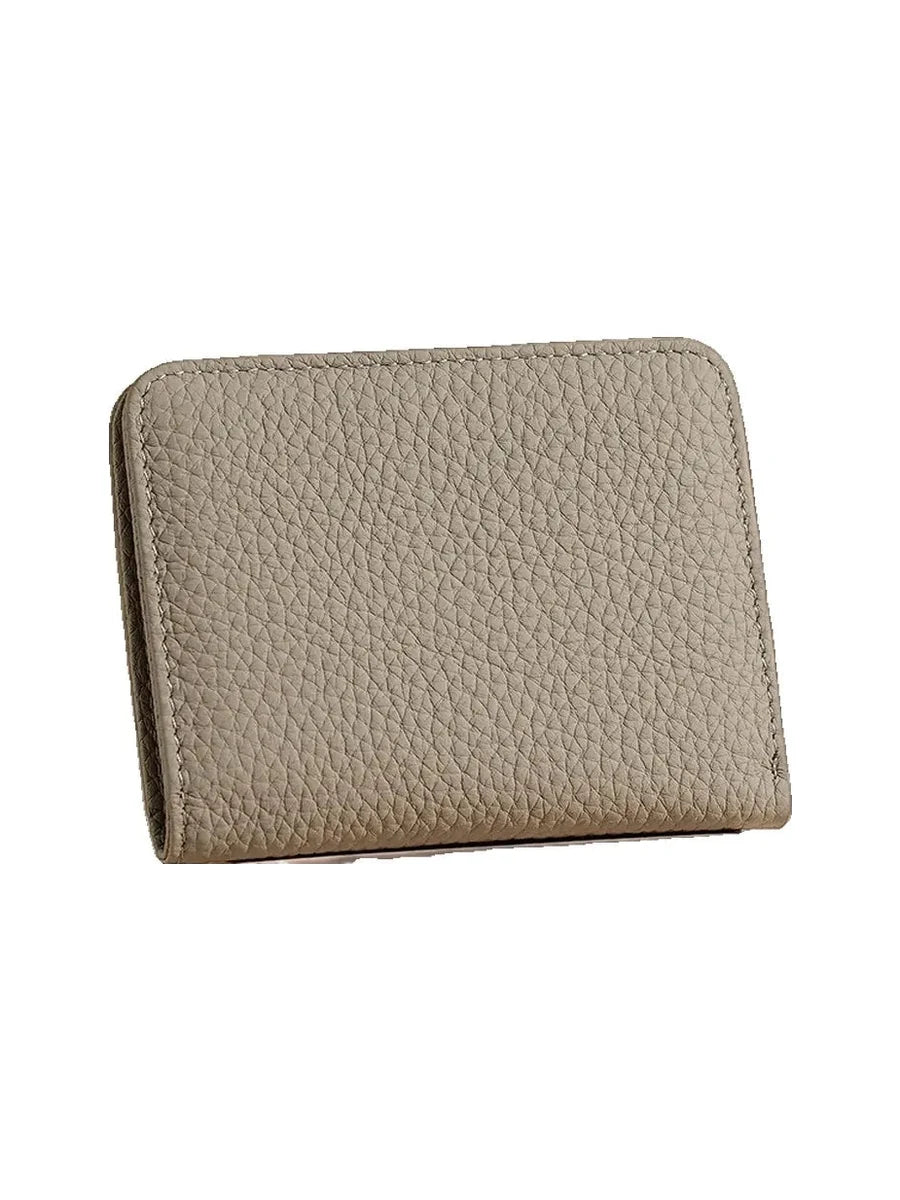 Cartera compacta con monedero en color gris