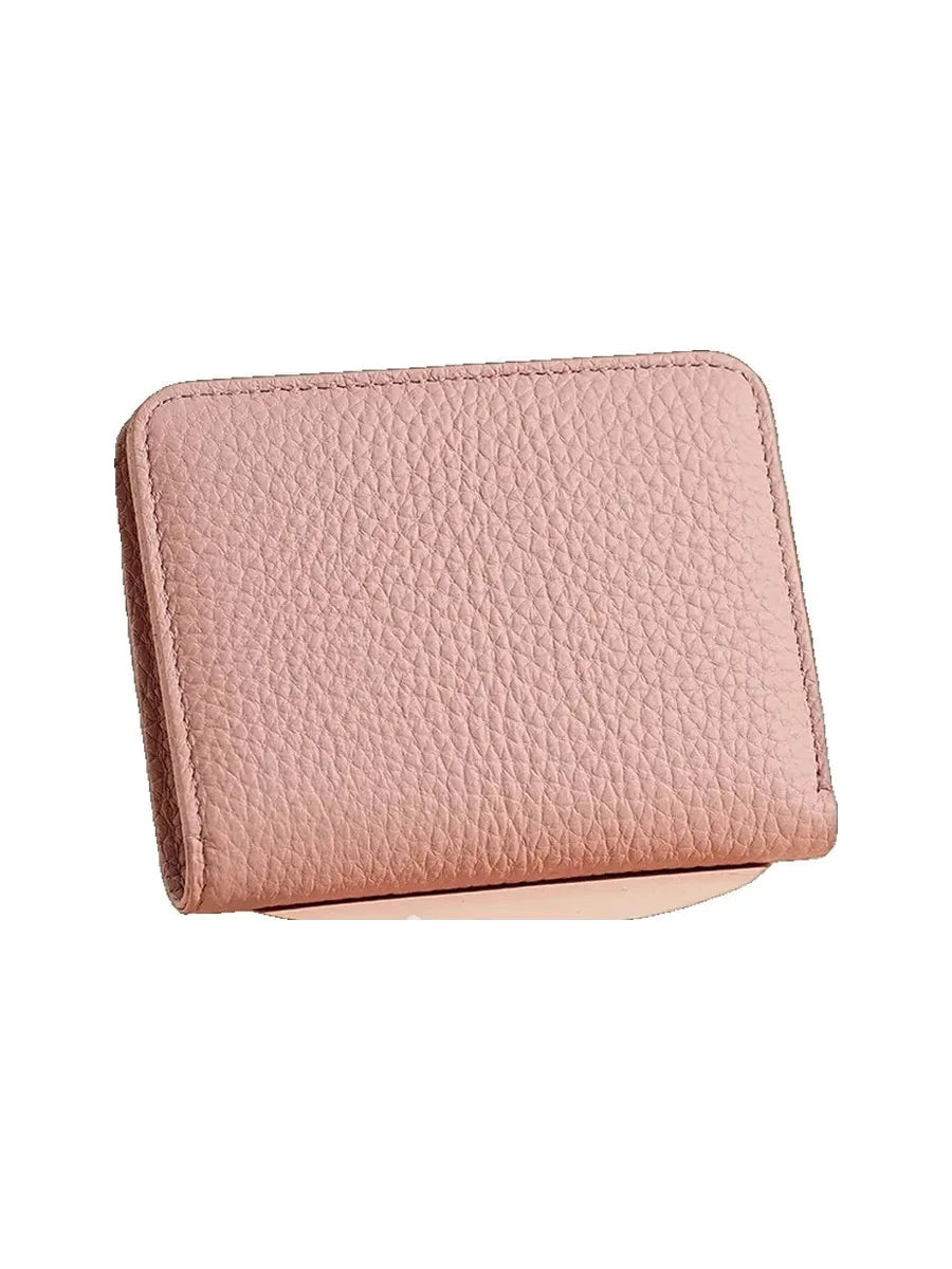 Cartera compacta con monedero en color rosa claro