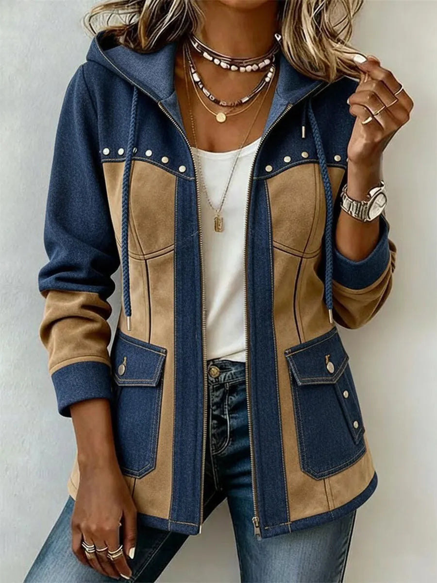 Mayra | Chaqueta Bicolor con Capucha