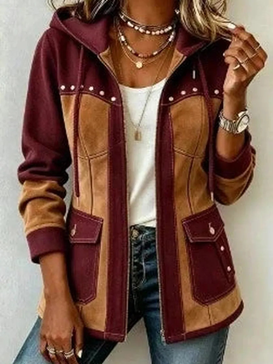 Mayra | Chaqueta Bicolor con Capucha
