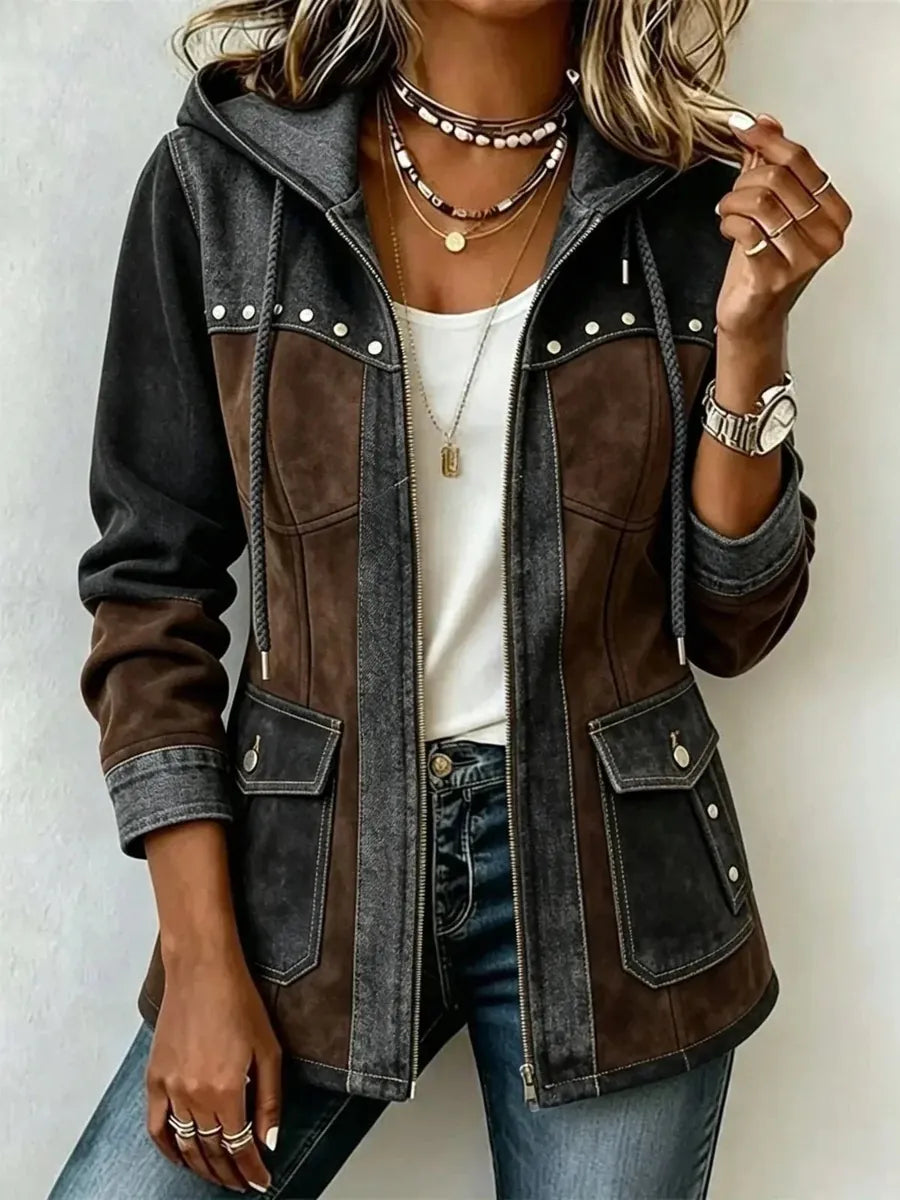 Mayra | Chaqueta Bicolor con Capucha