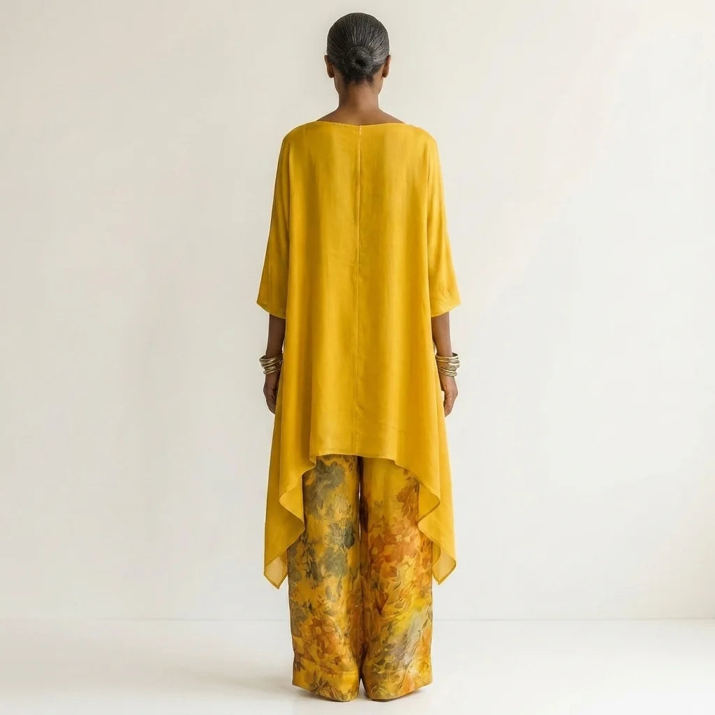 Luciana | Conjunto Asimétrico de Algodón y Seda