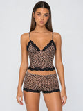 Conjunto de Camisola Larga y Boyshort de Leopardo