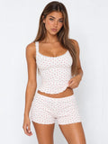 Conjunto de Pijama con Corazones y Encaje