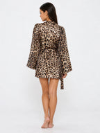 Conjunto de 3 Piezas de Leopardo con Bata