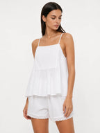 Conjunto de Pijama de Algodón con Camisola y Short