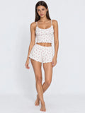 Conjunto de Pijama de Camisola y Short con Florecitas