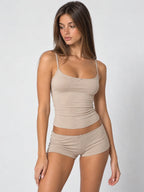Conjunto de Camisola y Mini Short con Lazo