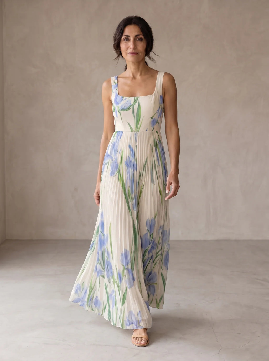 Amaranta | Vestido Maxi Línea A Floral