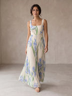 Amaranta | Vestido Maxi Línea A Floral
