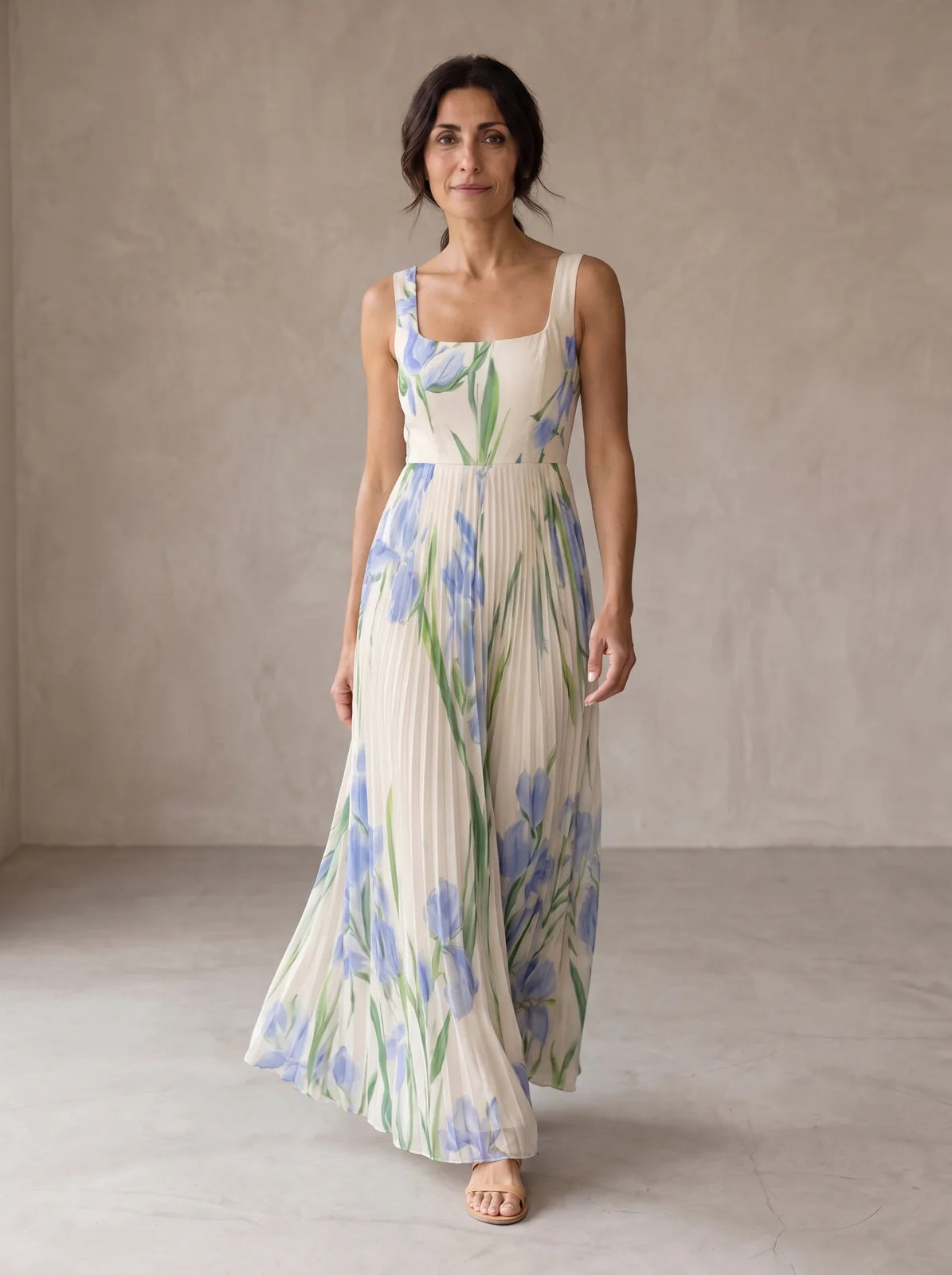 Amaranta | Vestido Maxi Línea A Floral