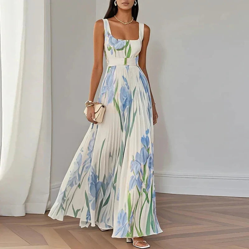 Amaranta | Vestido Maxi Línea A Floral