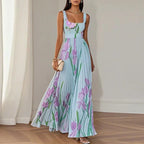 Amaranta | Vestido Maxi Línea A Floral