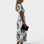Camelia | Vestido Midi Floral Acuarela
