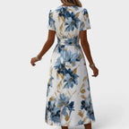 Camelia | Vestido Midi Floral Acuarela