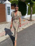 Cleo | Vestido Midi Estampado Tonos Cobre