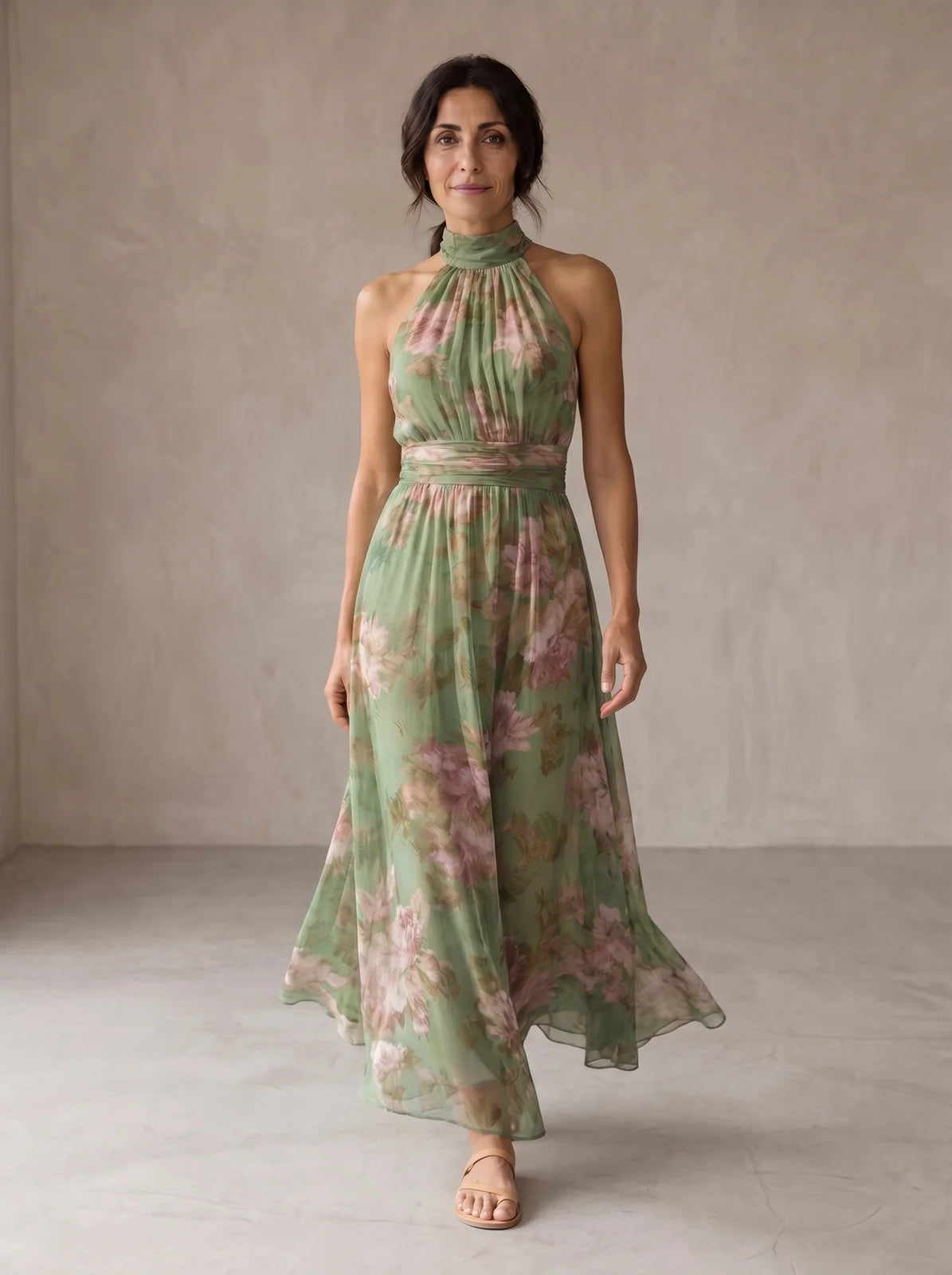 Esmeralda | Vestido Maxi Halter Floral