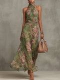 Esmeralda | Vestido Maxi Halter Floral