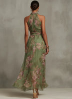Esmeralda | Vestido Maxi Halter Floral
