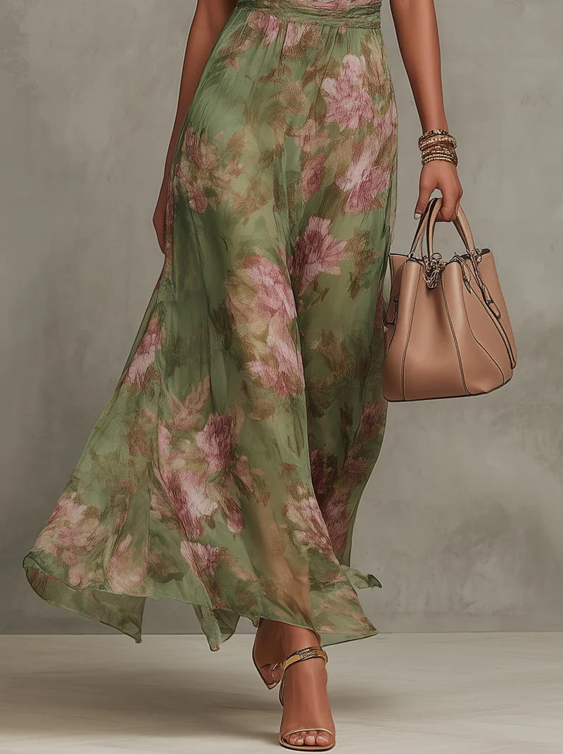 Esmeralda | Vestido Maxi Halter Floral
