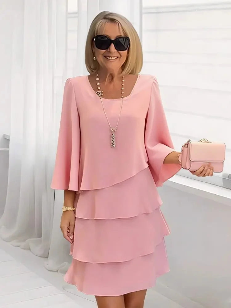 Regina | Vestido Elegante con Volantes