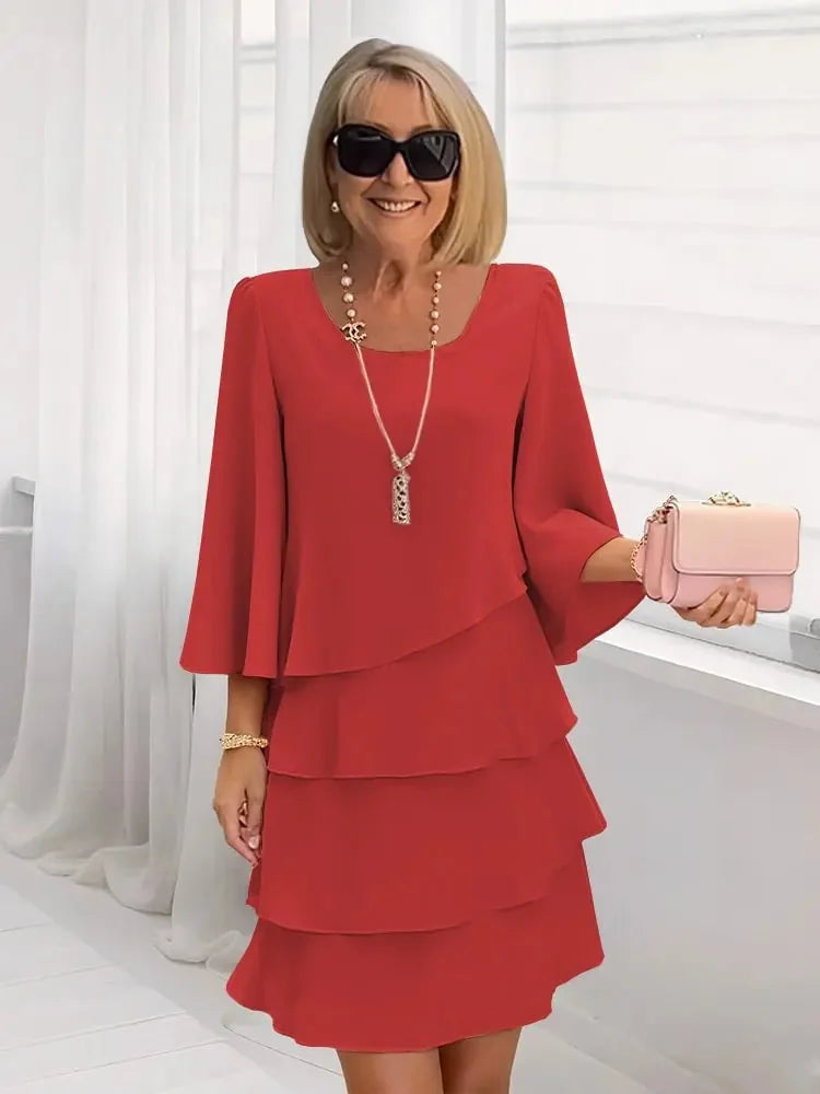 Regina | Vestido Elegante con Volantes