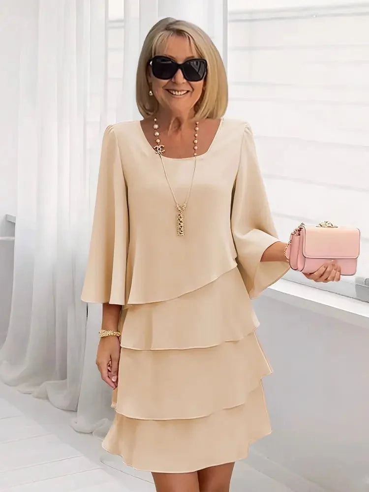 Regina | Vestido Elegante con Volantes
