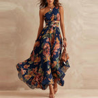 Samira | Vestido Floral Asimétrico de un Hombro