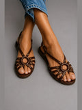 Almudena | Sandalias Artesanales Marrón