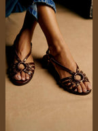 Almudena | Sandalias Artesanales Marrón