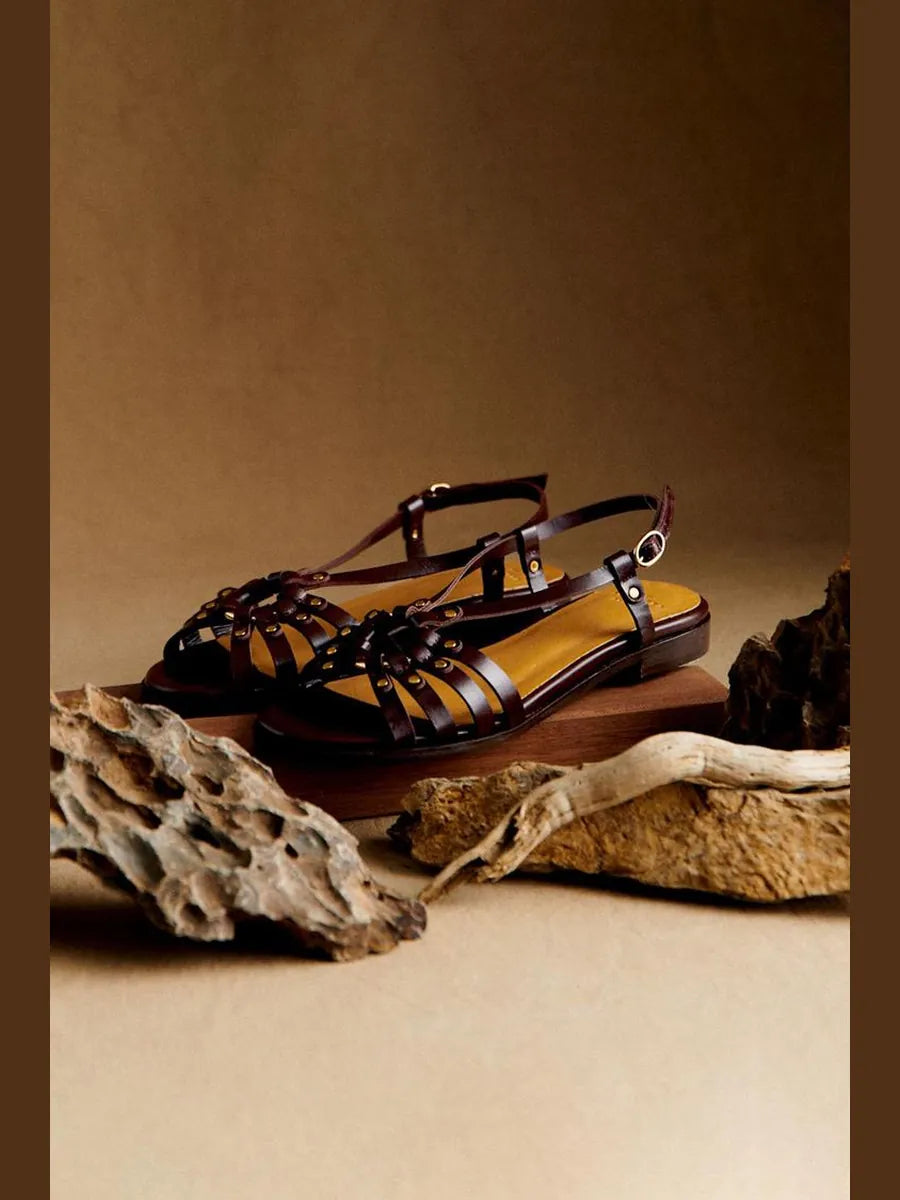 Almudena | Sandalias Artesanales Marrón