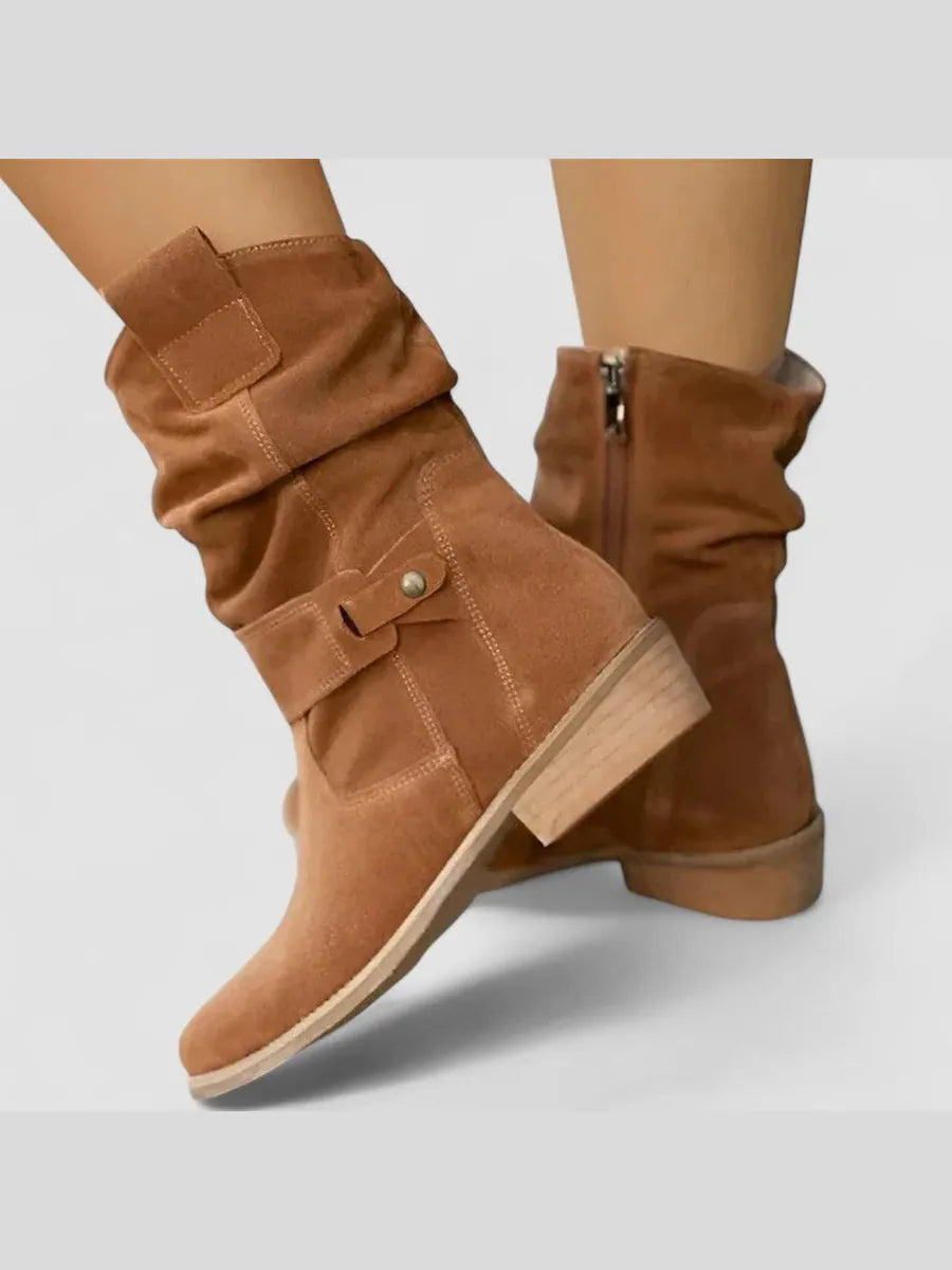 Carolina | Botines Camperos con Caña Fruncida