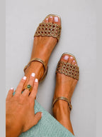 Diana | Sandalias Doradas Caladas