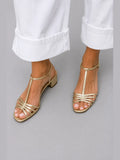 Elisenda | Sandalias Doradas para Todos los Días