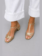 Elisenda | Sandalias Doradas para Todos los Días
