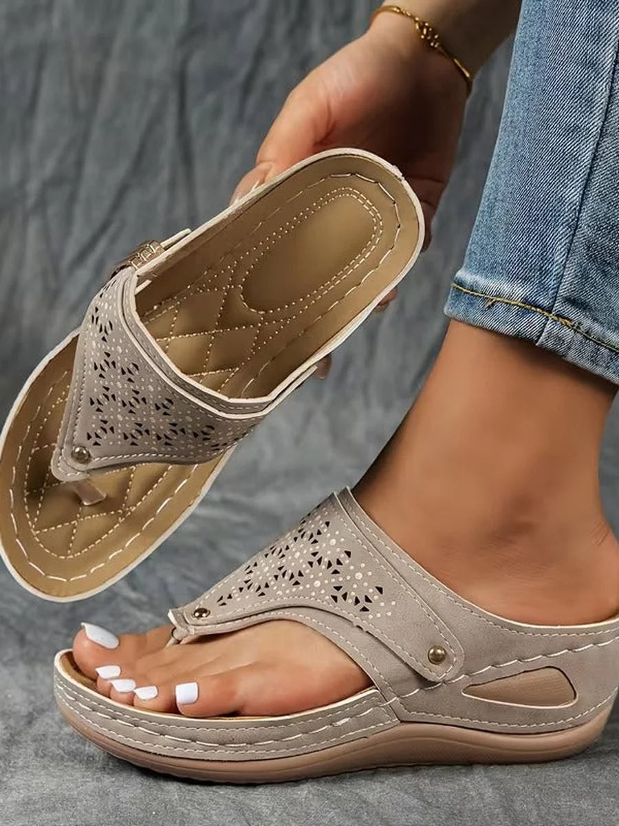 Elvira | Sandalias de Cuña con Soporte