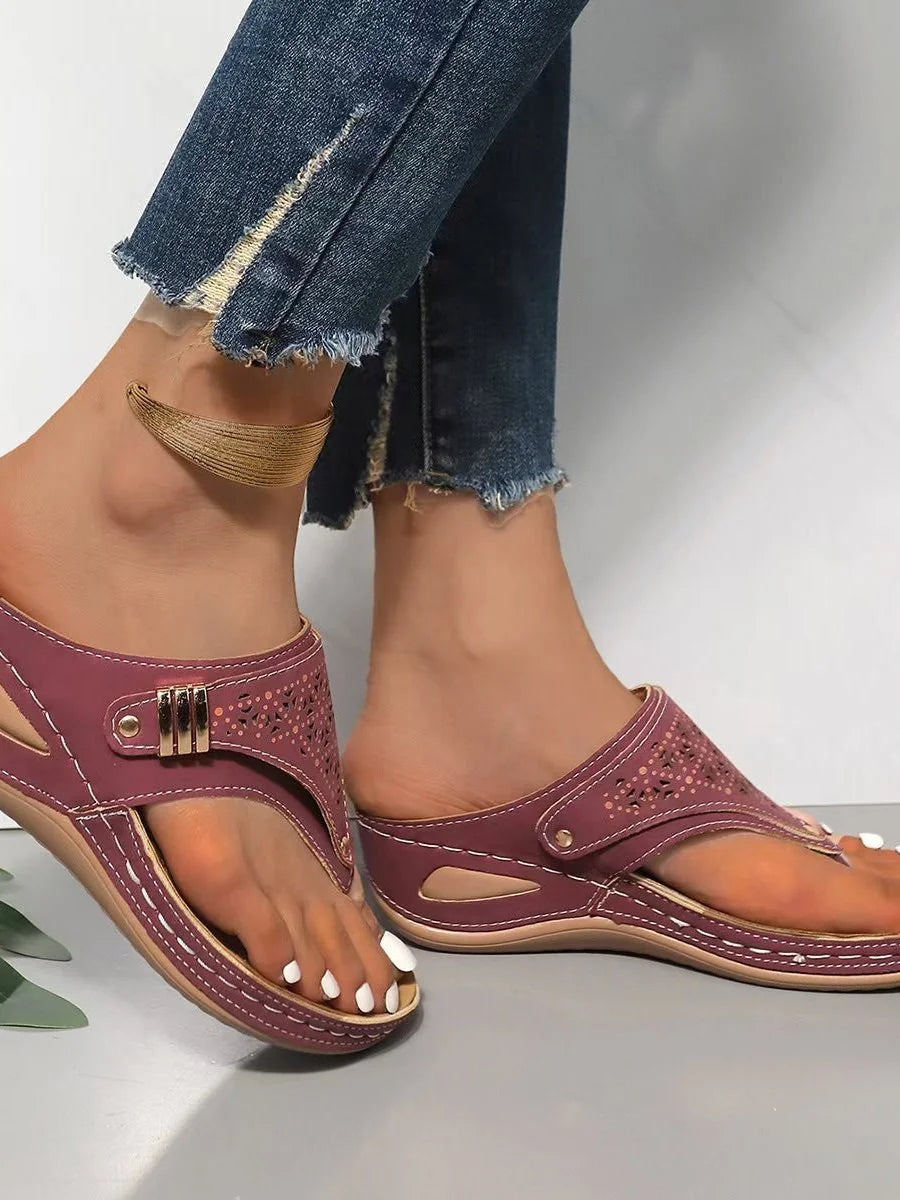 Elvira | Sandalias de Cuña con Soporte