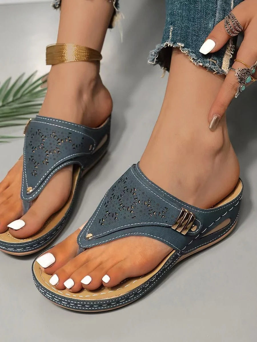 Elvira | Sandalias de Cuña con Soporte